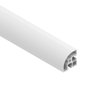 10-4545RC-0-24IN MODULAR SOLUTIONS EXTRUDED PROFILE<br>45MM X 45MM ROUND CORNER, CUT TO THE LENGTH OF 24 INCH